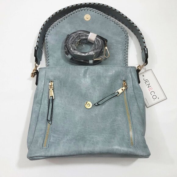 NWT Jen & Co. Lorelei Cross Body Shoulder Bag Blue 11x10x4 inches - Picture 6 of 7